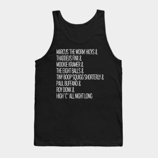 Colgate Comedy Hour Names List Tank Top